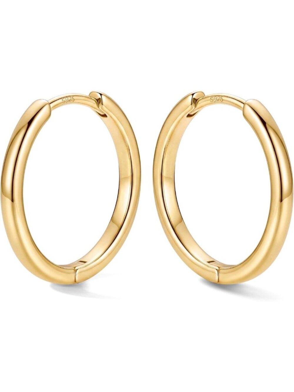 14K Gold Huggie Earrings for Women | Sterling Silver Posts | Elegant & Chic